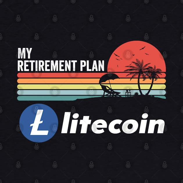 Vintage Litecoin Lite Coin LTC My Retirement Plan Crypto Token Cryptocurrency Wallet Birthday Gift For Men Women by Thingking About